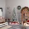 8.5ft. Pre-Lit Slim Flocked Nova Scotia Spruce Artificial Christmas Tree, Warm White LED Lights
